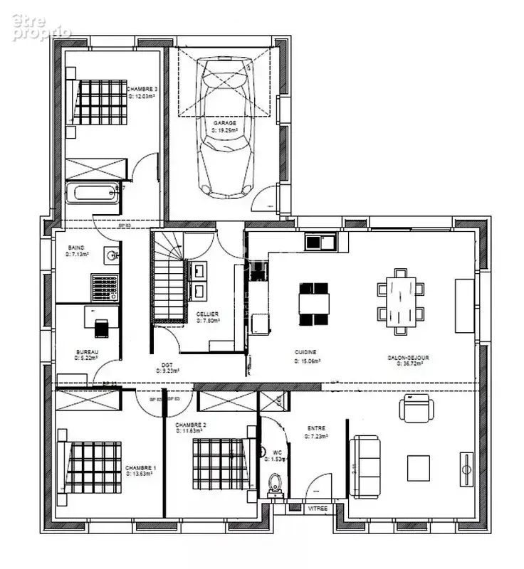 Maison individuelle de 2022 - plain-pied - sous-sol - terrain 1539m2 - photo 8