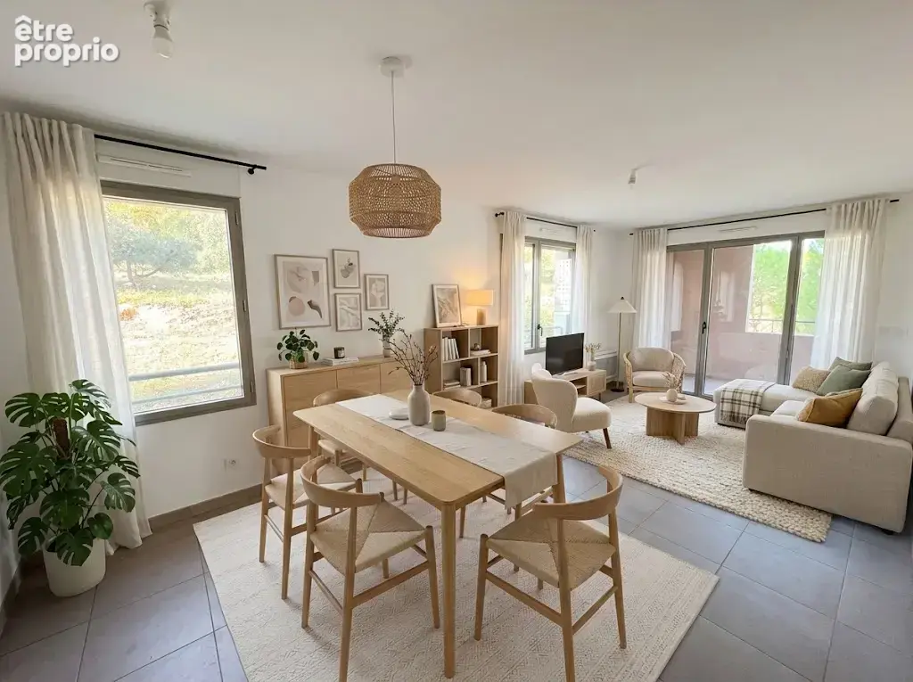 Aix-En-Provence, La Duranne basse, appartement 3 pièces de 56 m2, terrasse, parking, piscine - photo 2