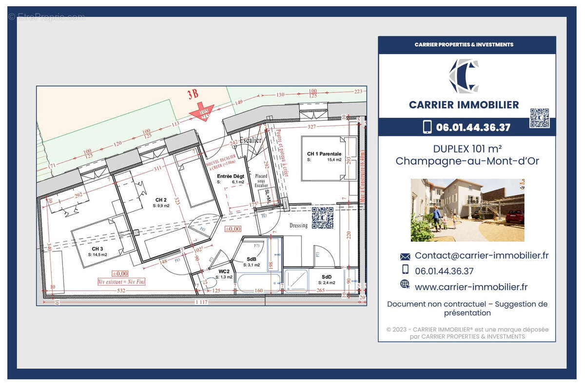 Appartement à CHAMPAGNE-AU-MONT-D'OR