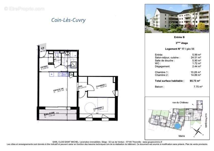 Appartement à COIN-LES-CUVRY