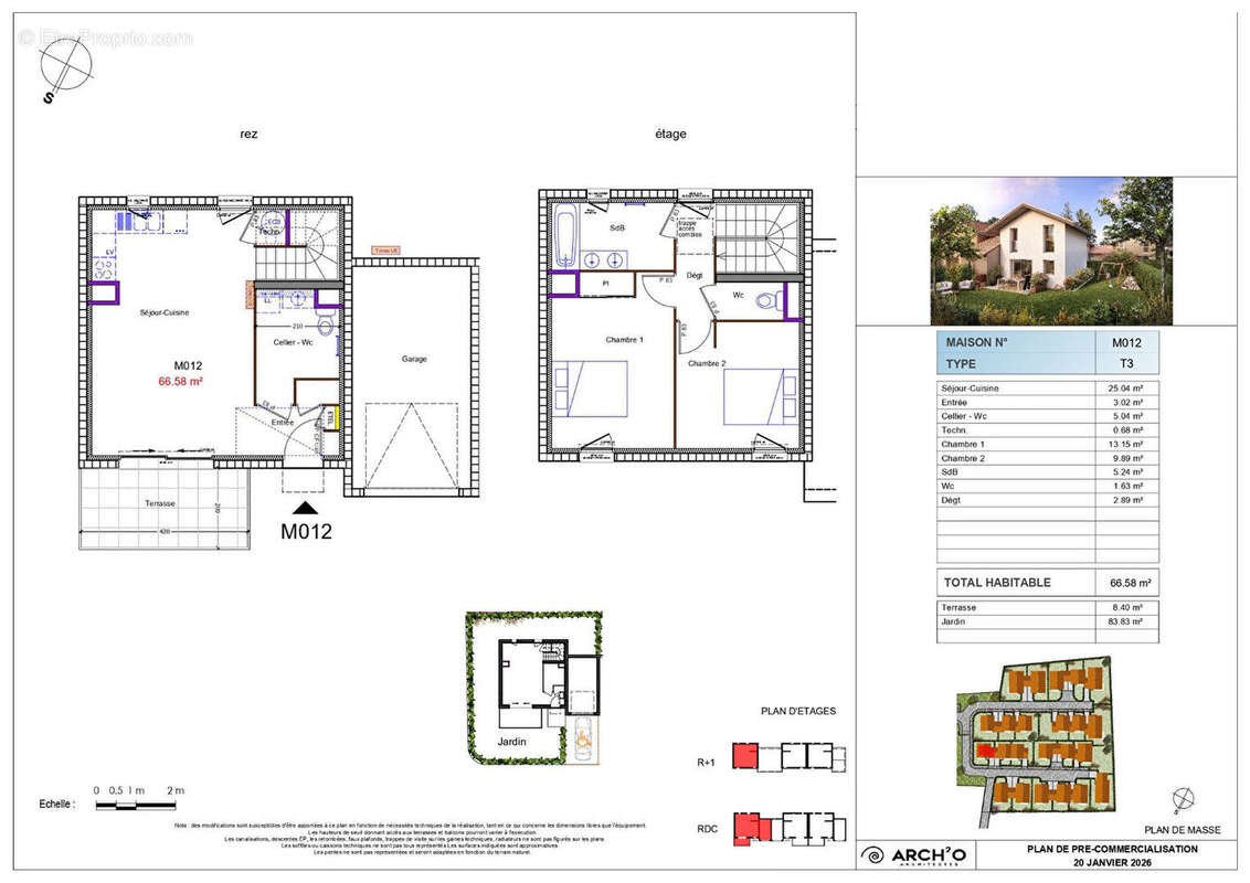 ALLINGES - Maisons 3 pièces - 66.58m² - photo 2