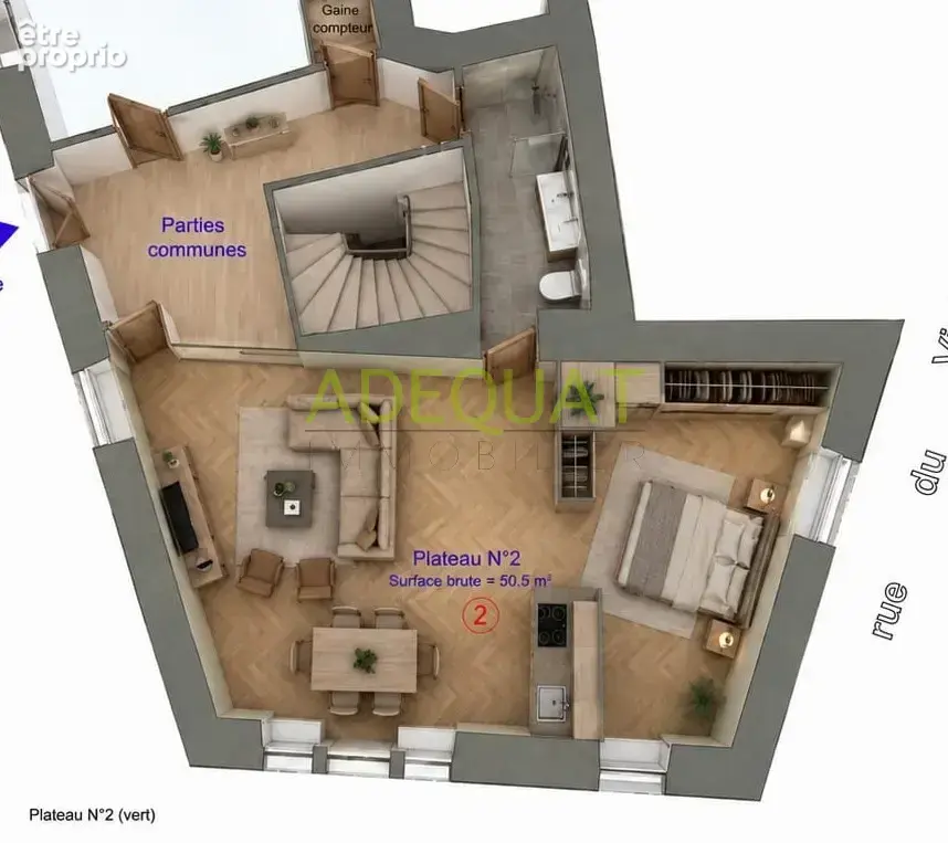 La tour du pin hyper centre / appartement 2 / plateau a  amenager / cave individuelle... - photo 3