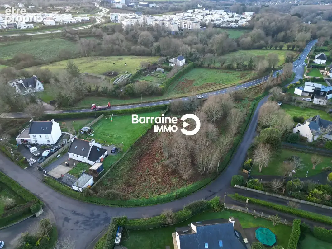 A vendre brest kervao terrain 1 161 m² viabilisé libre de constructeur - photo 2