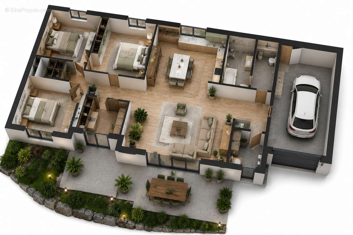 Maison + terrain  à SAINT DIDIER EN VELAY (Parcelle de 833 M² ): REF 768 - photo 2