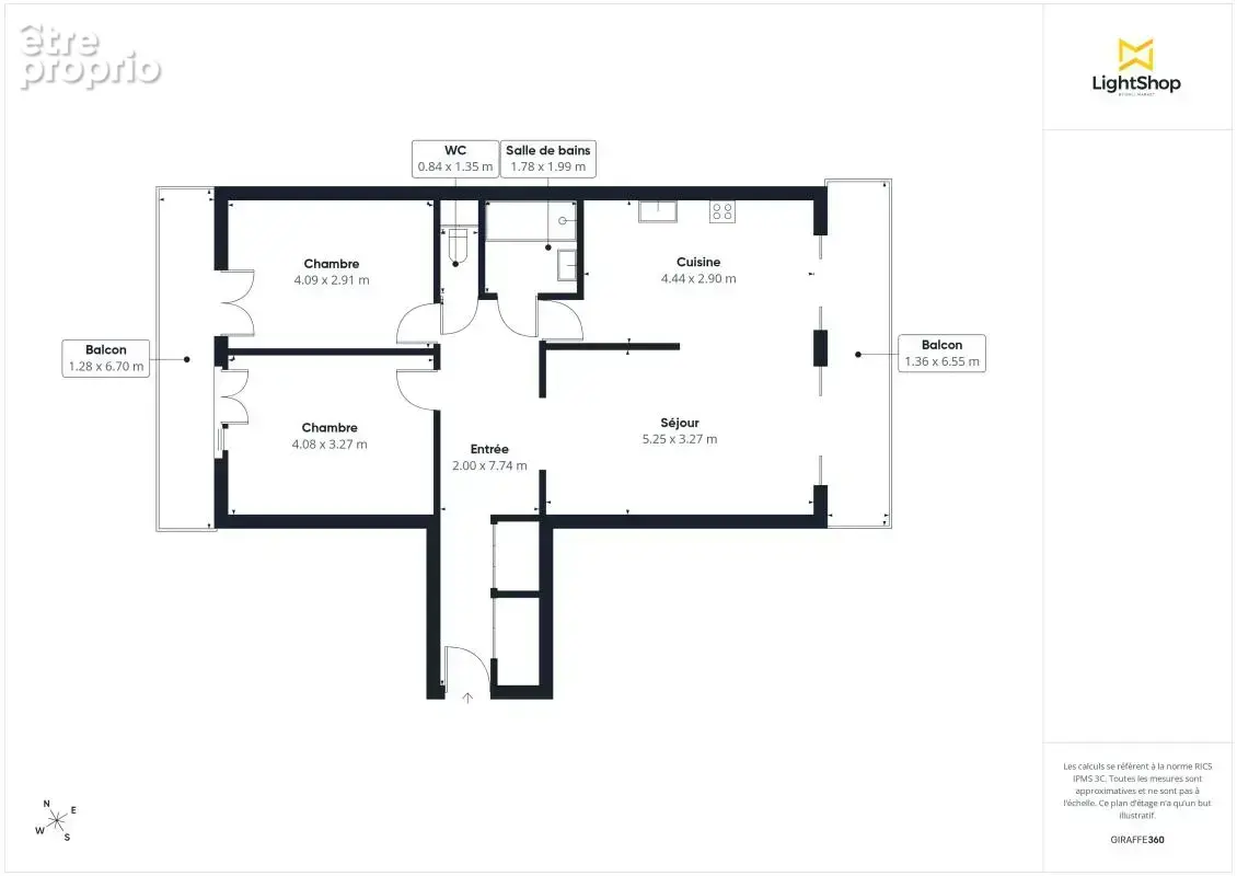 Appartement 3 pièces de 77 m² -entièrement rénové et climatisé- deux balcons- Avenue Victor Hugo, Tassin-la-Demi-Lune - photo 15
