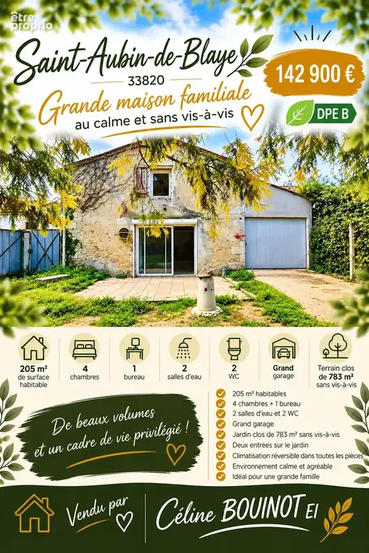 Maison à SAINT-AUBIN-DE-BLAYE