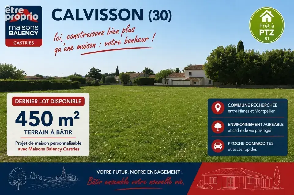 Terrain 450 m² à vendre à Calvisson (30420) - photo 2