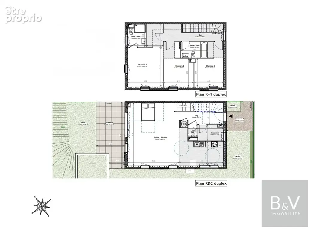Appartement duplex de 120 m² avec terrasse et jardin - photo 5