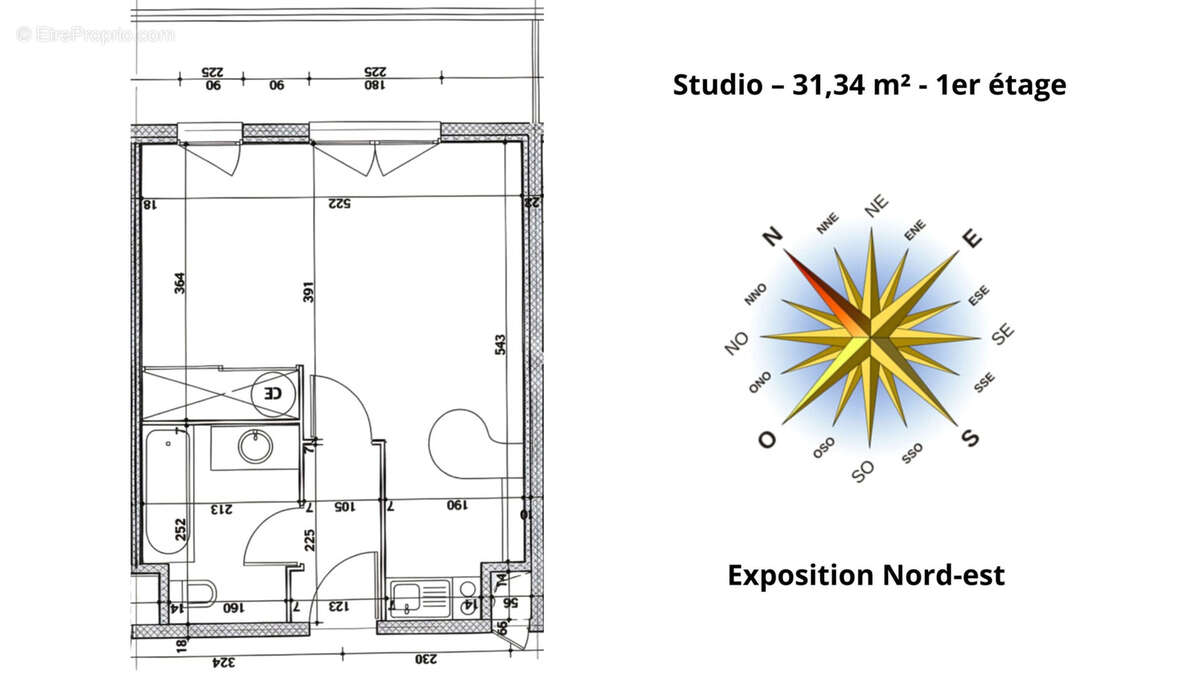 Studio meublé avec balcon et parking sous-sol - photo 19