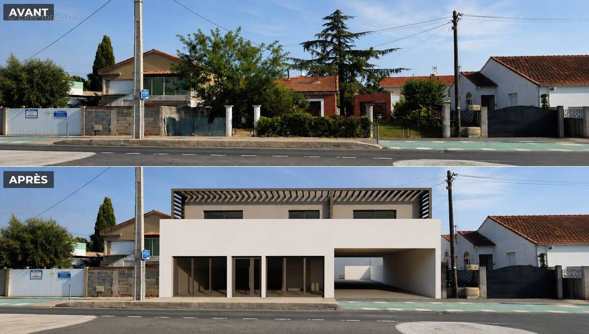 Agde  avenue de sète  terrain 348 m²  permis de construire accordé  projet de 188 m² - photo 6