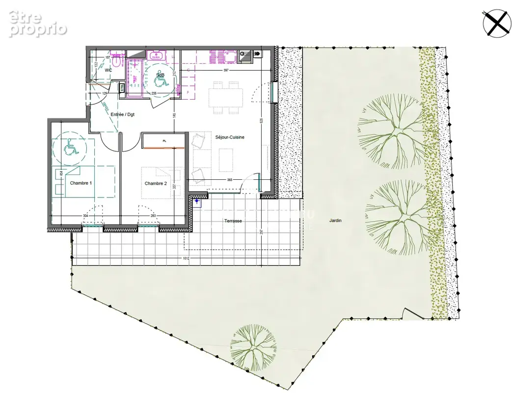 Douvaine   appartemement 3 pieces en rez de jardin   terrasse et grand jardin privatif - photo 2