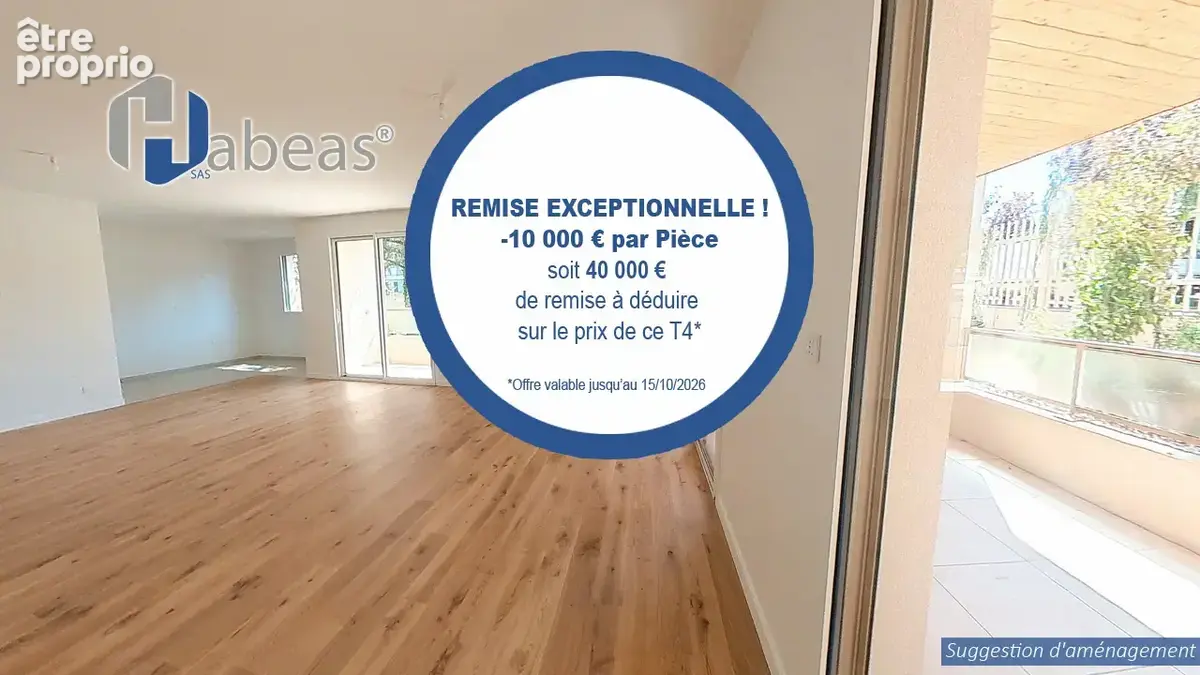 Appartement T4 de  109m² avec terrasse de  37m² - photo 3
