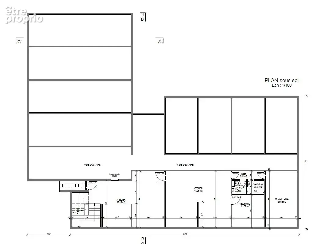 À vendre immeuble de 760 m2 à Loches, quartier des Bas Clos - photo 5