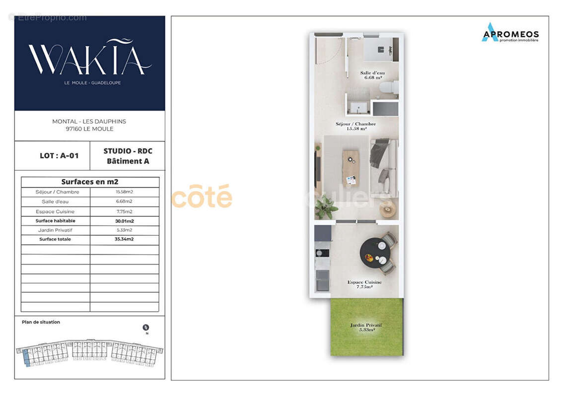 Appartement à LE MOULE