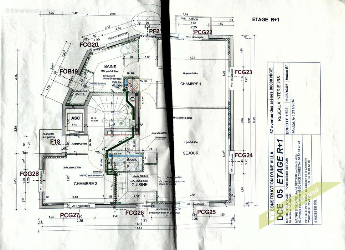NICE / CIMIEZ Villebois-Mareuil - Maison récente de 161 m2 hab avec ascenseur et stationnements, divisée en 3 - photo 17