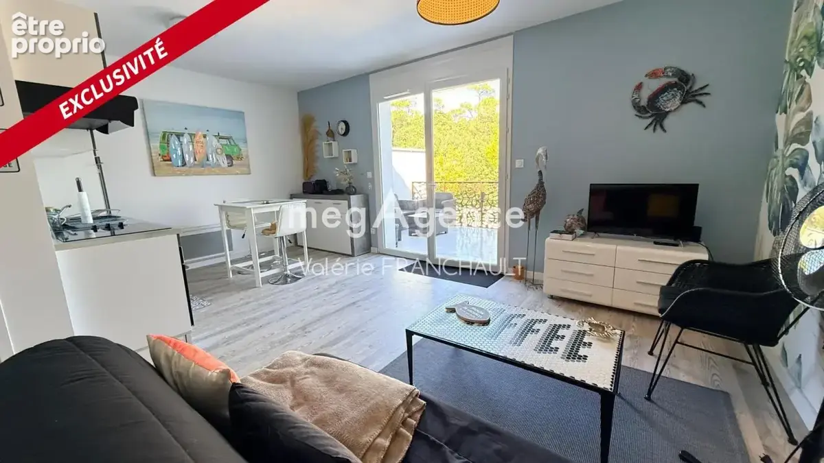 Studio cabine avec terrasse de 15 m², piscine chauffée, au cœur de la forêt de Longeville sur mer - photo 1
