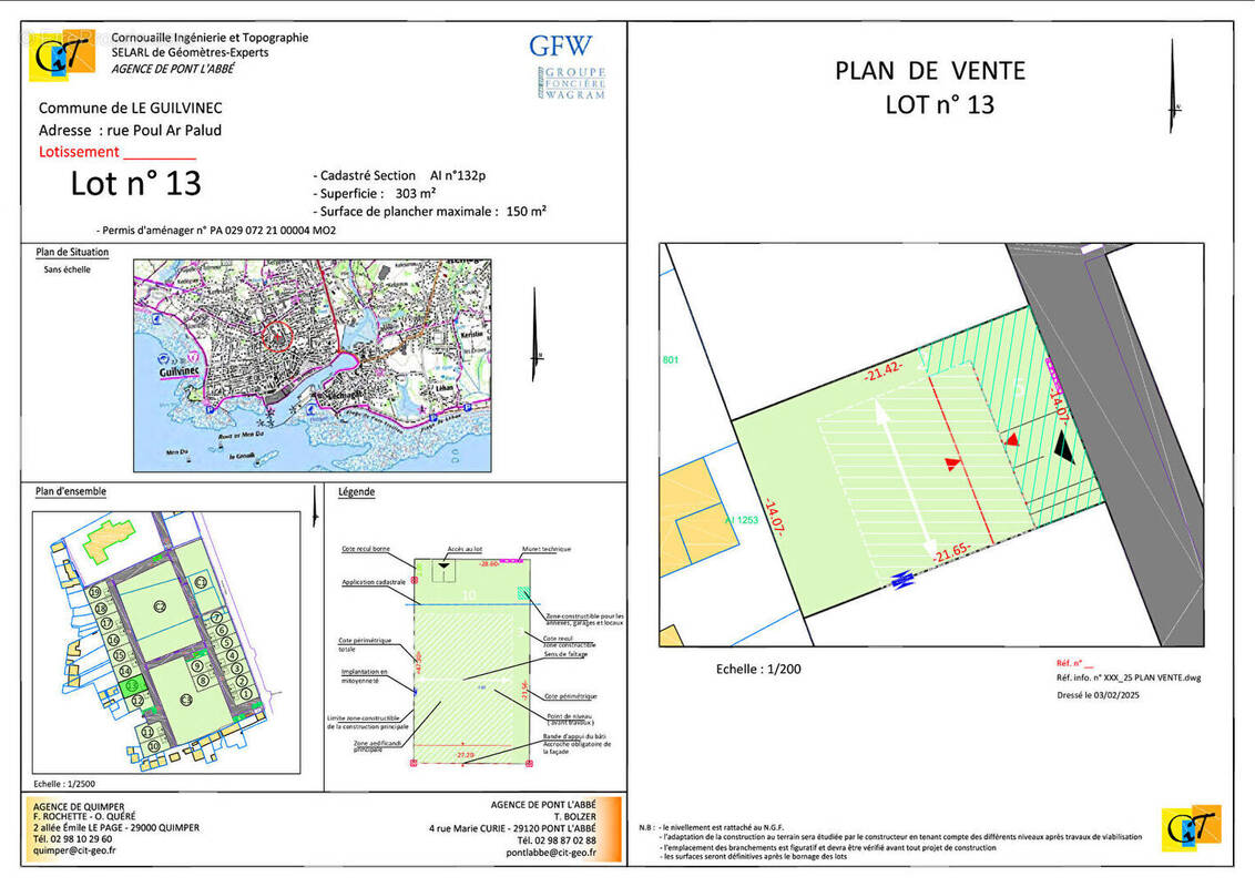 Terrain à GUILVINEC