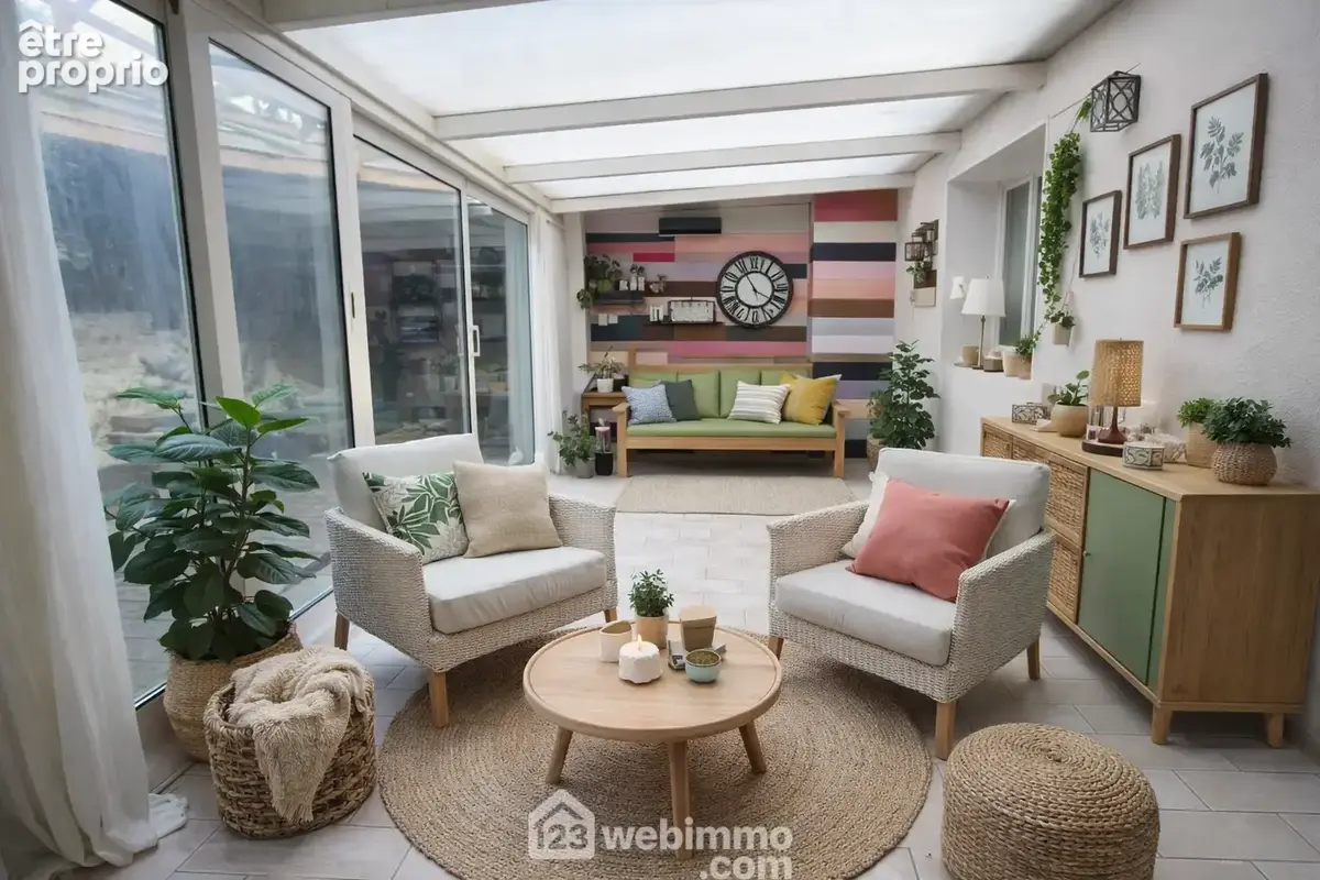 La véranda de 18 m² donnant sur une courette intérieure