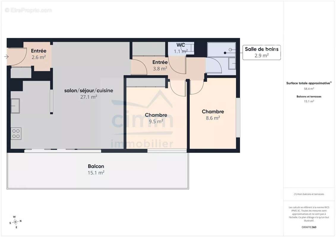 Appartement t3 - st jacques de la lande - photo 2