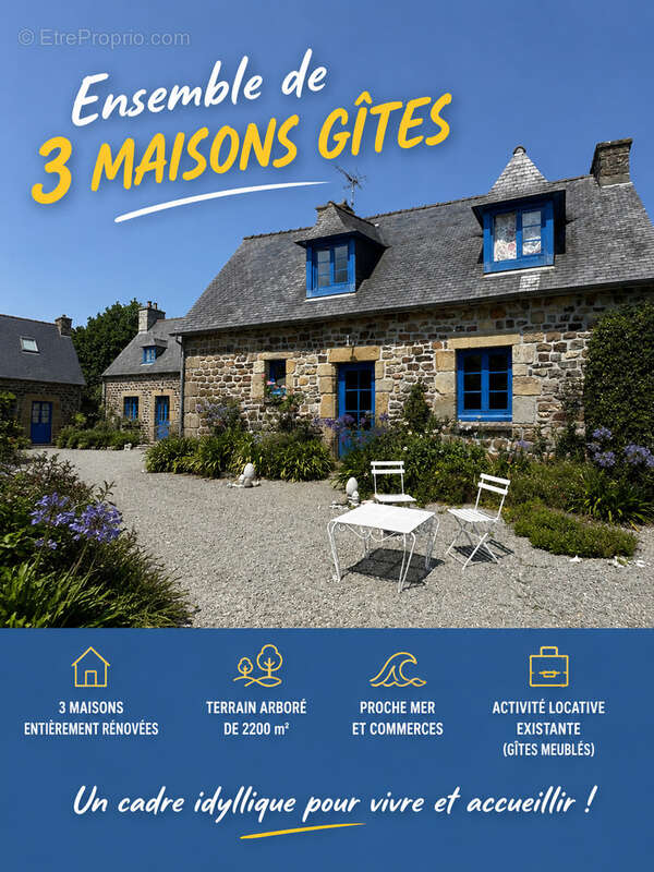 Ensemble immobilier d'exception   2 gîtes avec excellente rentabilité et une magnifique longère en pierre   Pr - photo 4