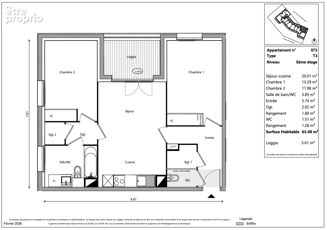 Appartement T3 - 63m2 - Toulouse - photo 2
