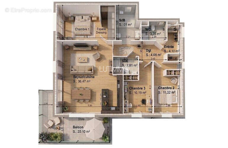 Appartement à BEBLENHEIM