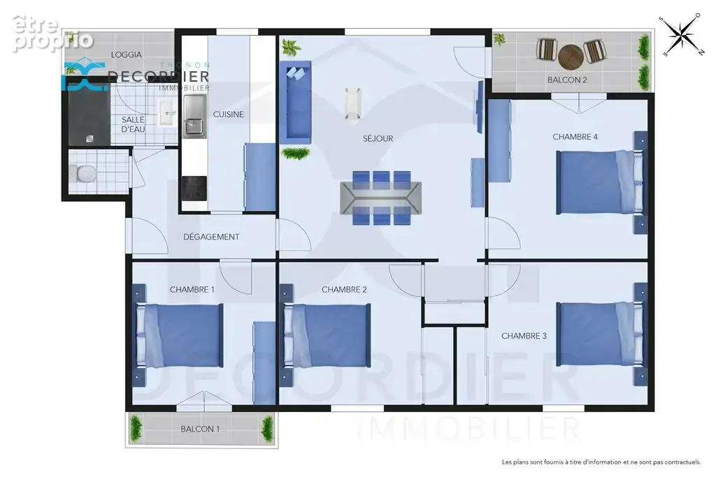 Thonon-les-bains appartement t5  73.56 m² - photo 2