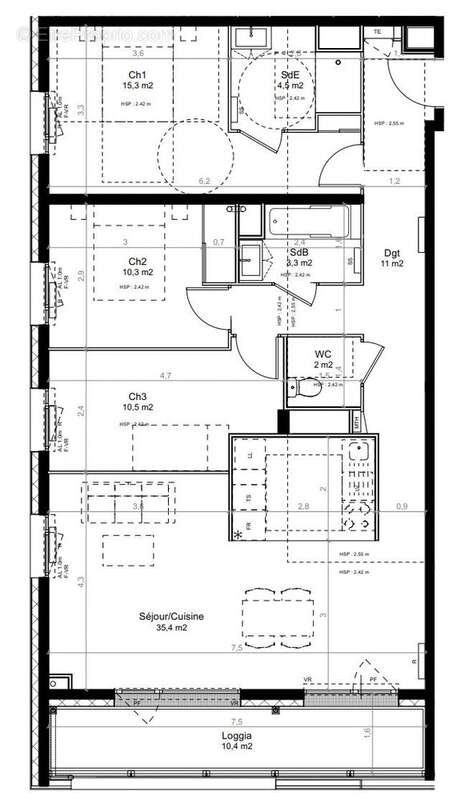 Appartement à BORDEAUX