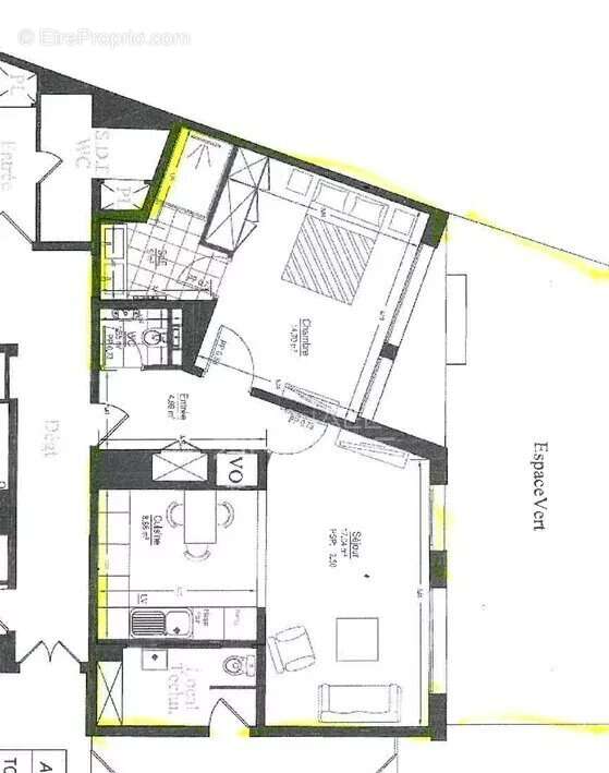 A vendre - 2 Pièces - Inkermann-  Jardin - Lycée Pasteur- Bon état - photo 13