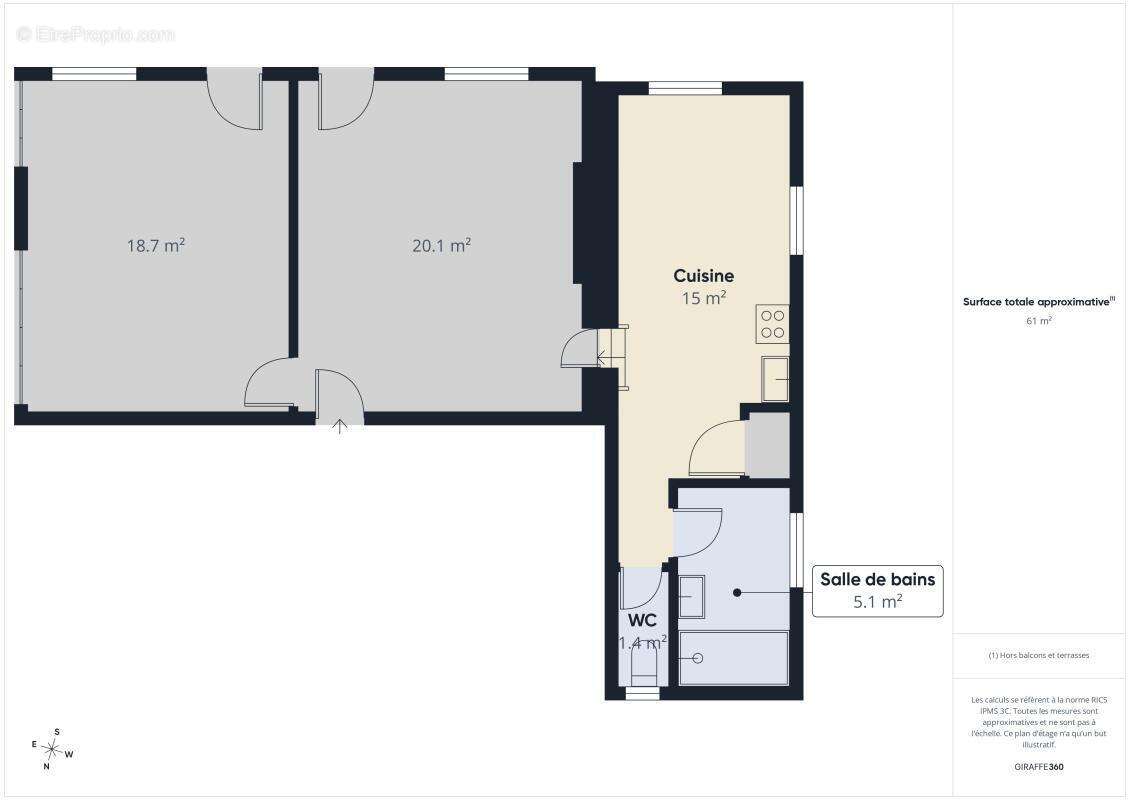 Appartement à deux pas de la gare de Bernay, hyper centre-ville - photo 12