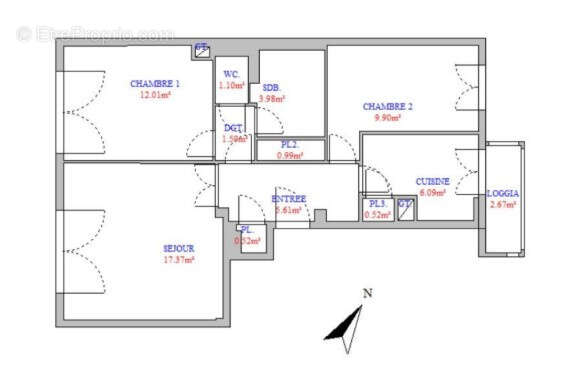 Appartement à MARSEILLE-3E