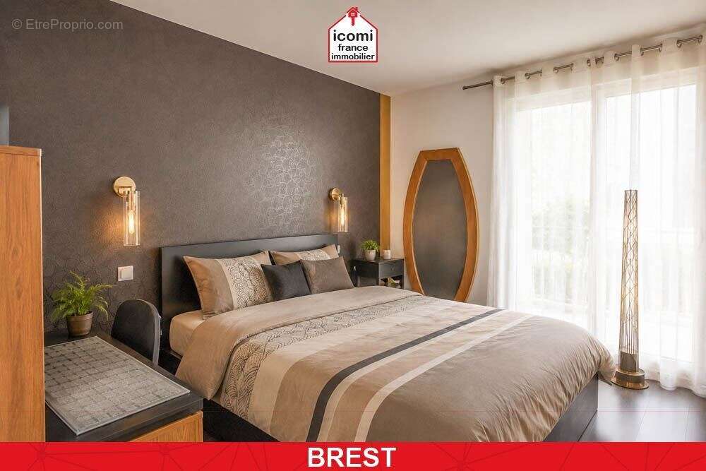 Finistere - brest (29200) - a vendre - appartement de 96 m² - 3 chambres - piece de vie de 50 m² - 3 balcons - ascenseur -  plac - photo 6