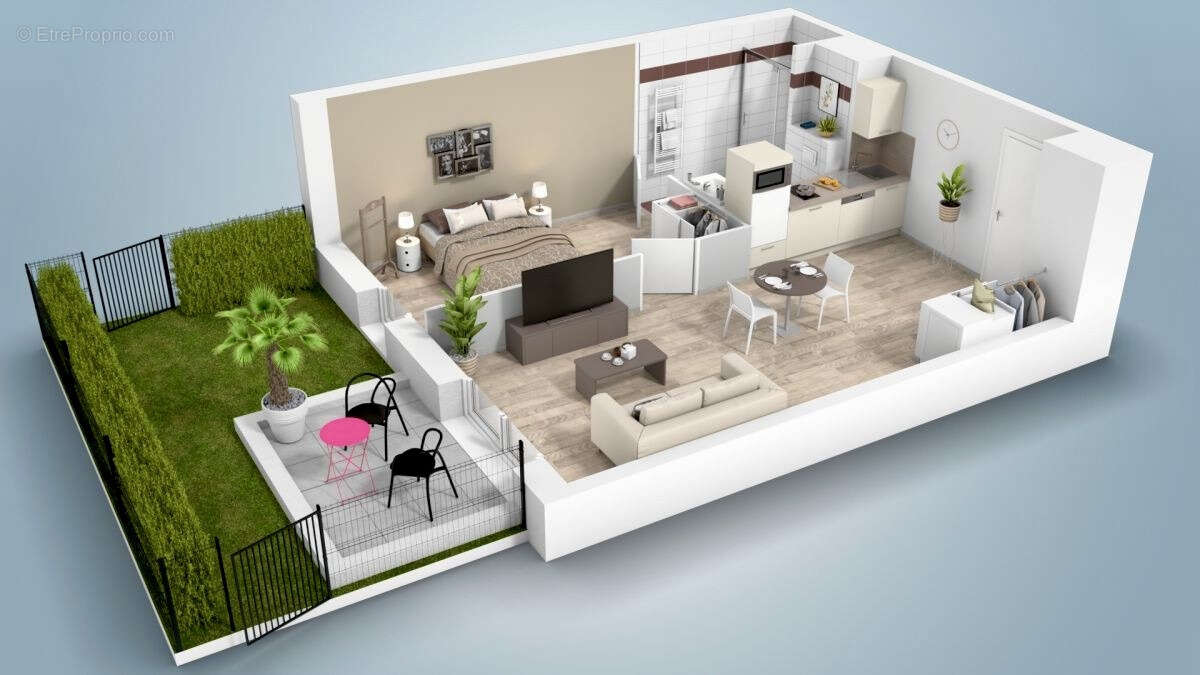 Residence senior _ les jardins de la boetie _ studio 33.86 m2 avec loggia de 4.5 m2 - photo 8