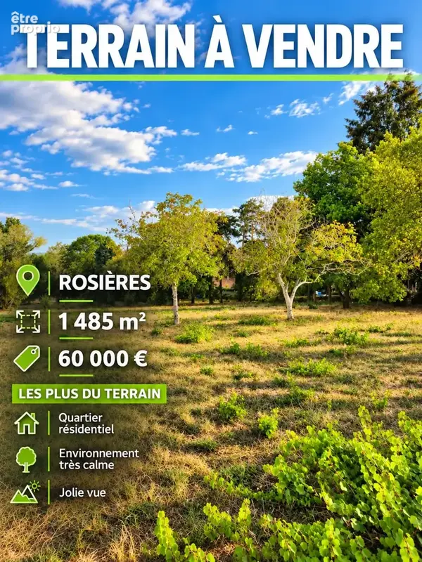 Terrain à ROSIERES