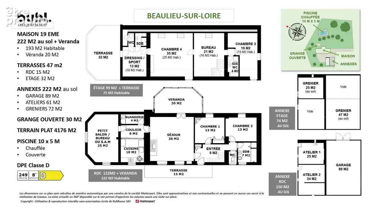 Corps de ferme rénové avec PISCINE et dépendances aménageables - 415 m2 exploitables - À 1h30 de Paris - photo 2