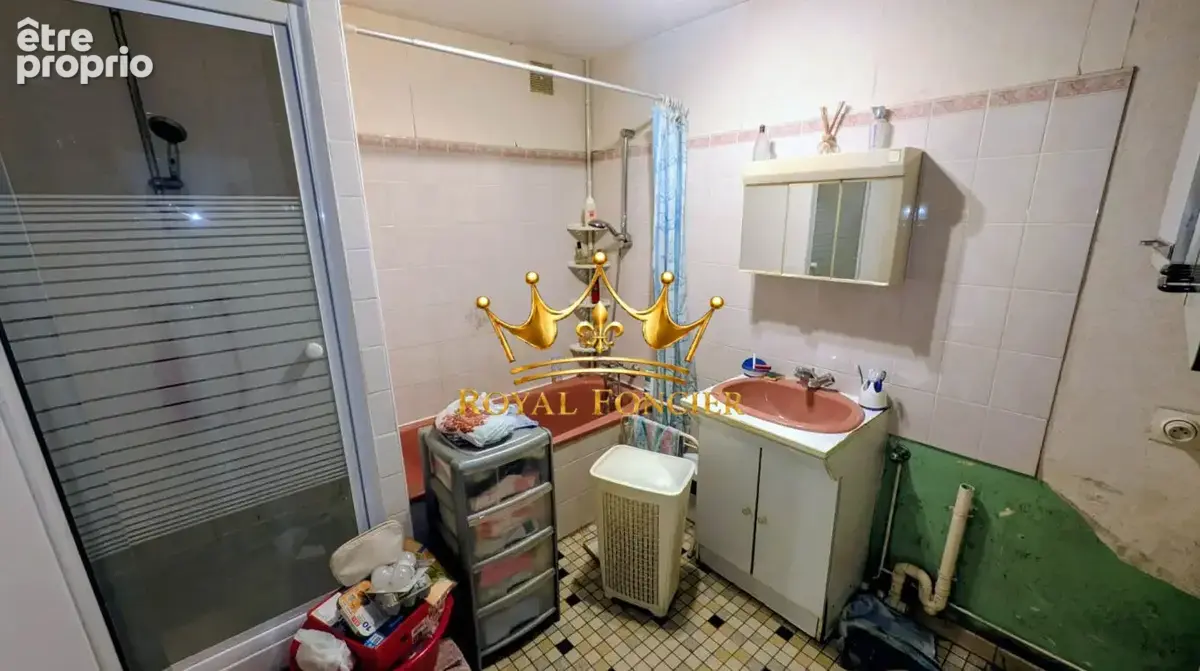 Salle de bains avec douche de belle taille 