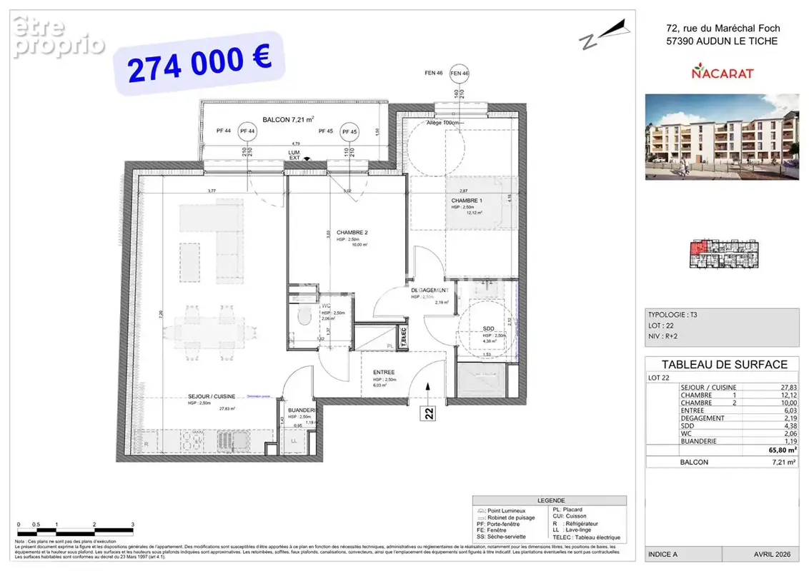Programme Neuf "Coeur d'Opale" Appartements T3  de 63,71 m2 à 73 m2 - photo 7
