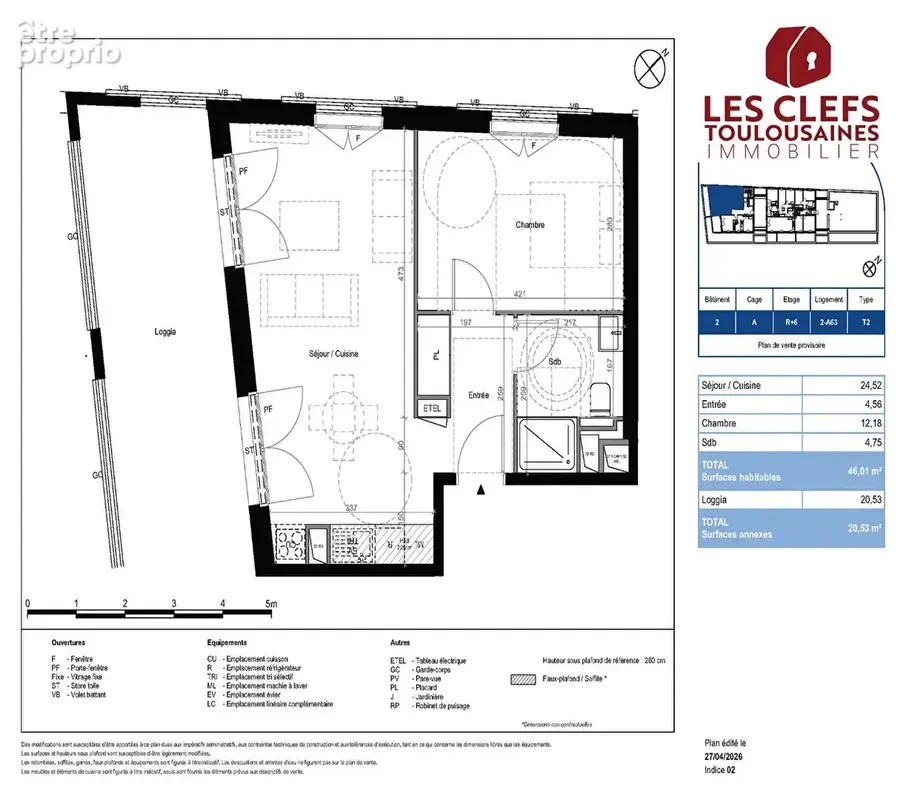 Magnifique appartement Toulouse 2 pièces 46 m² en dernier étage nouveau "Quartier Matabiau" - photo 6