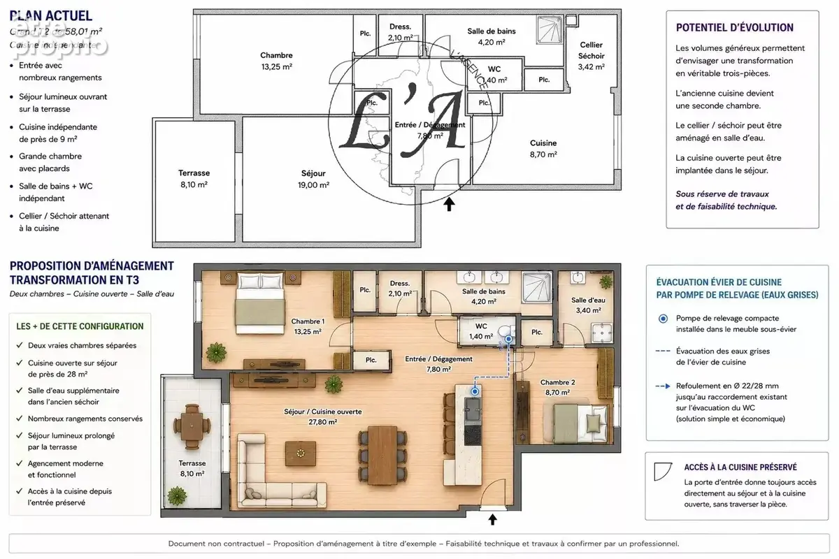 AJACCIO – Beau T2 de 58 m², terrasse et parking - photo 19