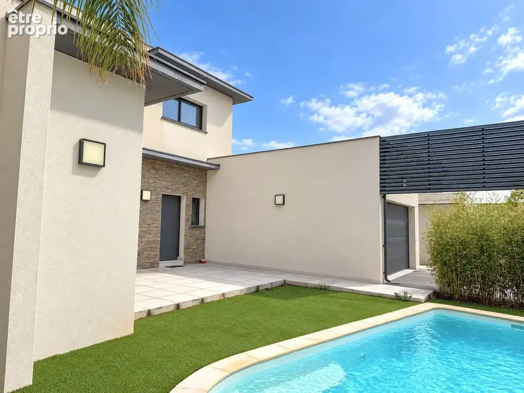 Une villa contemporaine avec piscine, en 4 faces, a perpignan sud - photo 7