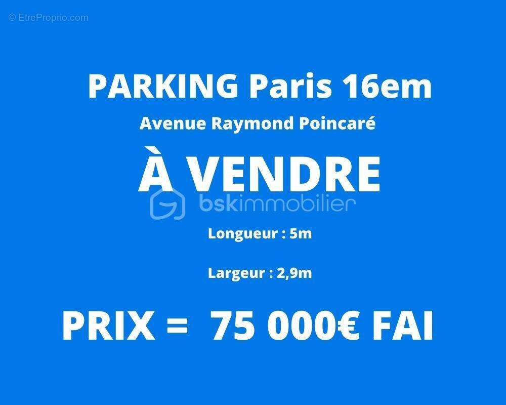 Parking à PARIS-16E