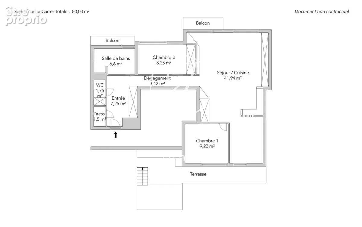Paris 18e - MARCADET / LAMARCK - Appartement - 3 pièces - 80,03m² Carrez - 2 chambres -  Terrasse et 2 balcons de 29m² - Dernier - photo 23