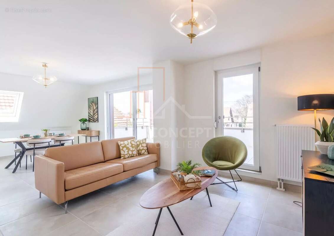 WOLFISHEIM  Appartement 4 pièces  74,85 m² habitables et 85,45 m² au sol  Terrasse de 28 m² - photo 6