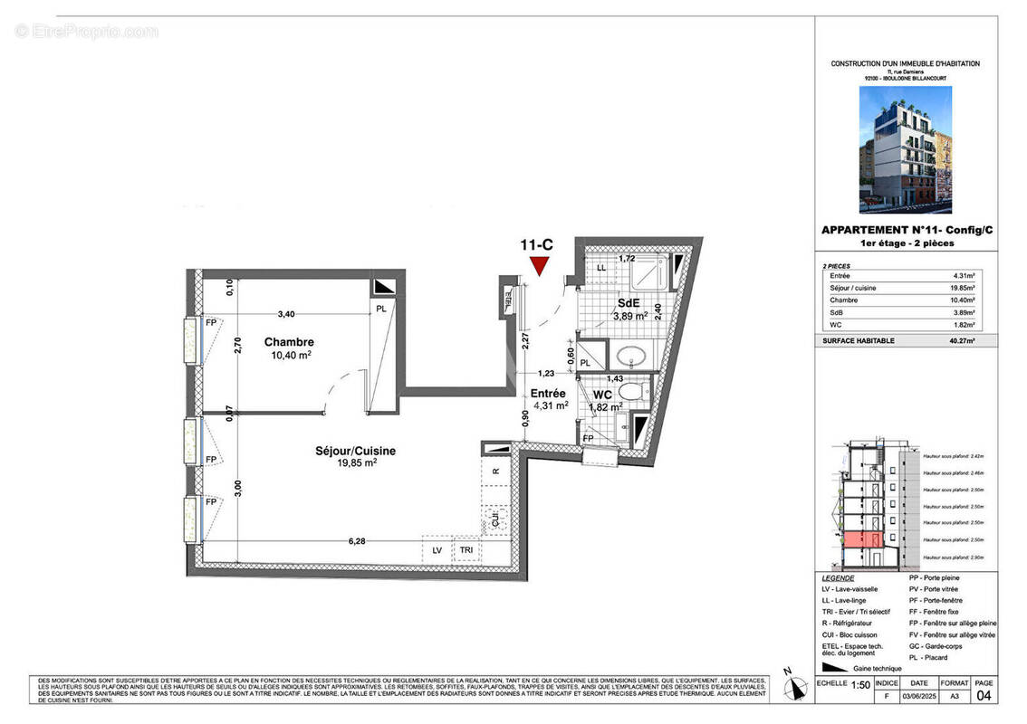 Appartement à BOULOGNE-BILLANCOURT