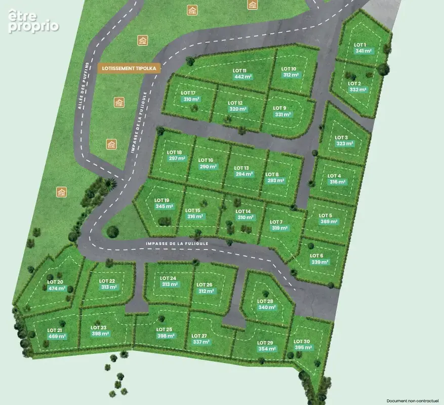 A vendre - parcelle viabilisée de 442 m2 à marie caze, la plaine saint paul - photo 4