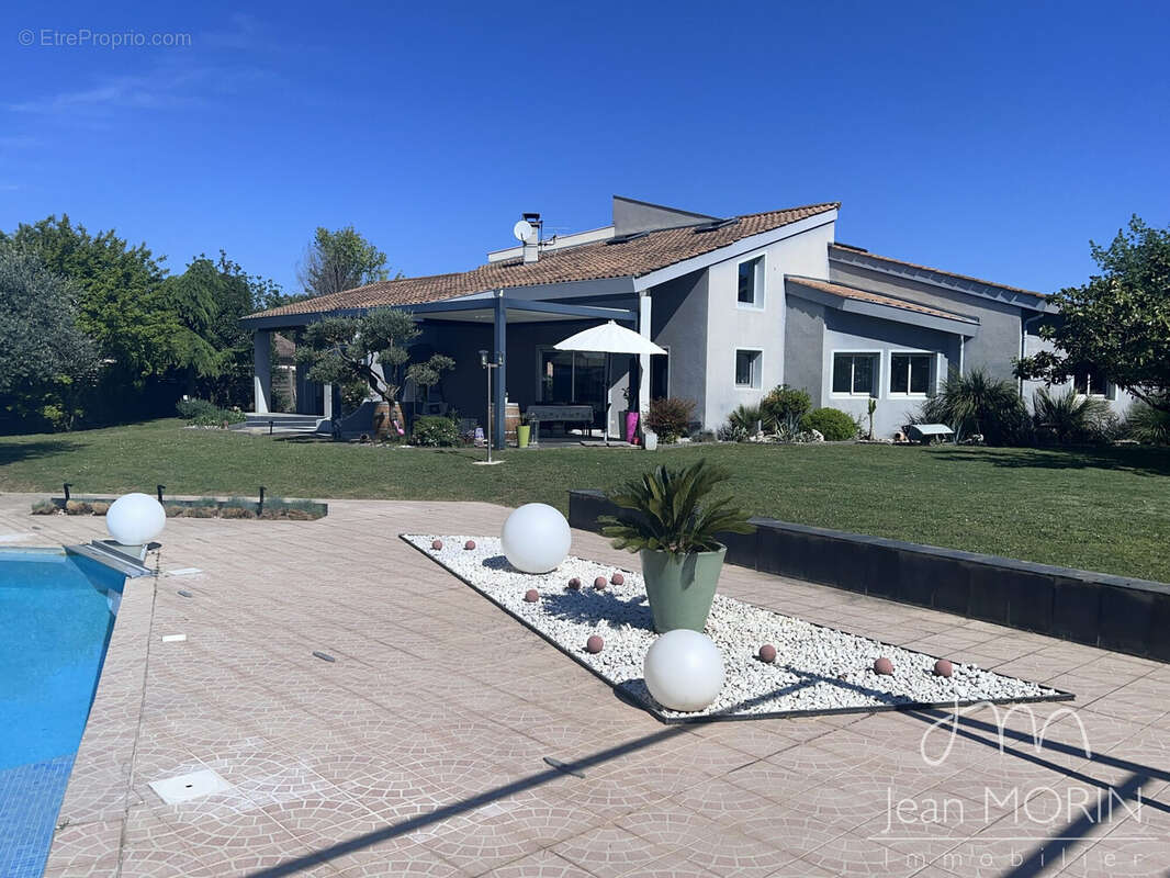 VUE DEPUIS POOL HOUSE - Maison à BOURG-DE-PEAGE