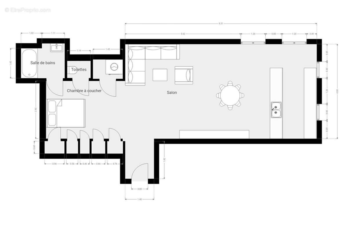 Appartement à PARIS-19E