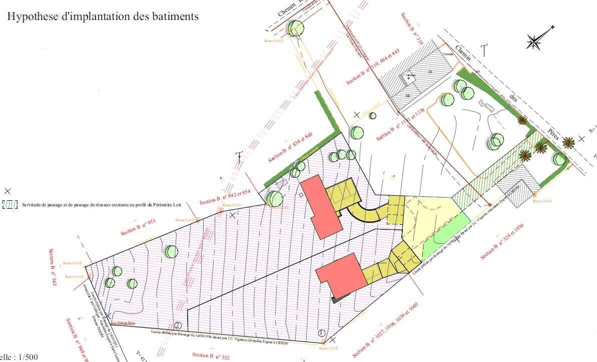 Un projet d'implantation de la maison validé - Terrain à BAURECH