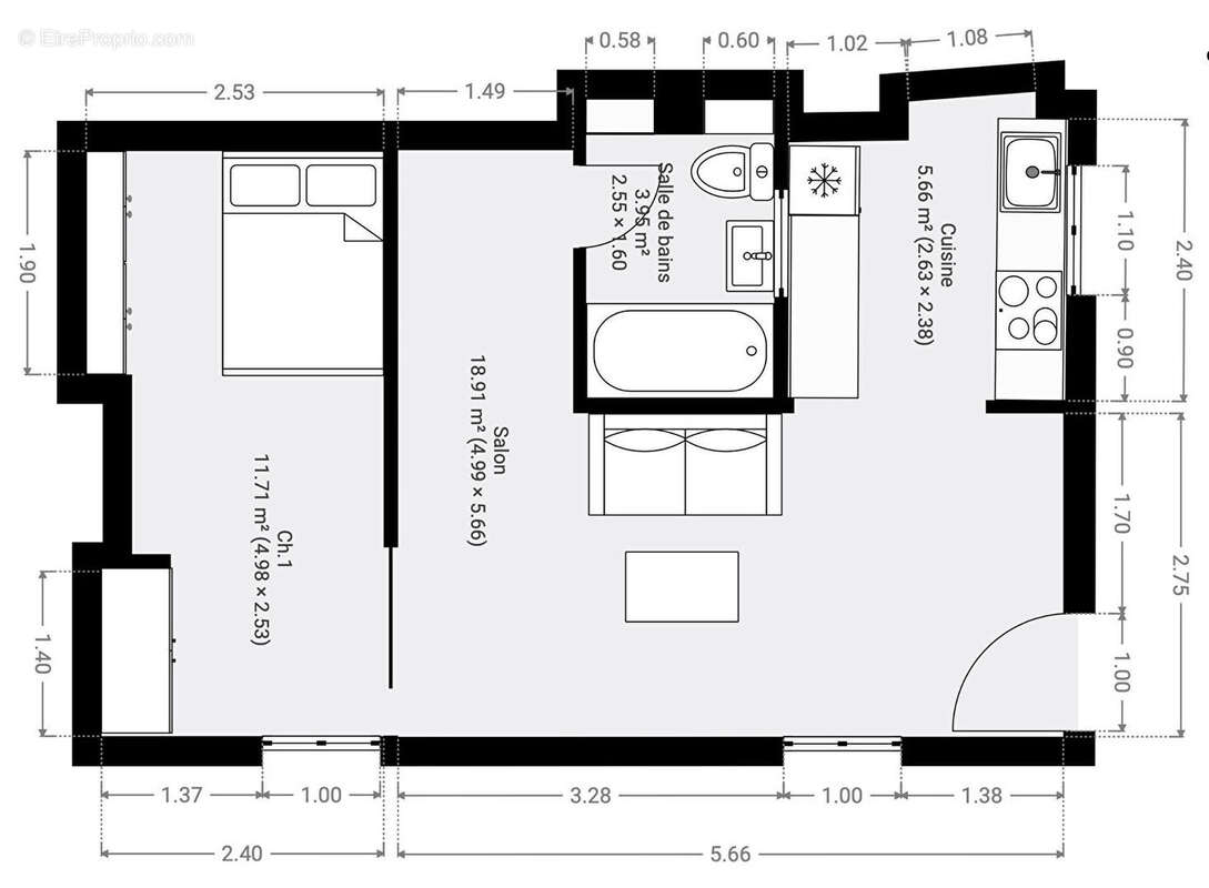 Appartement à PARIS-10E