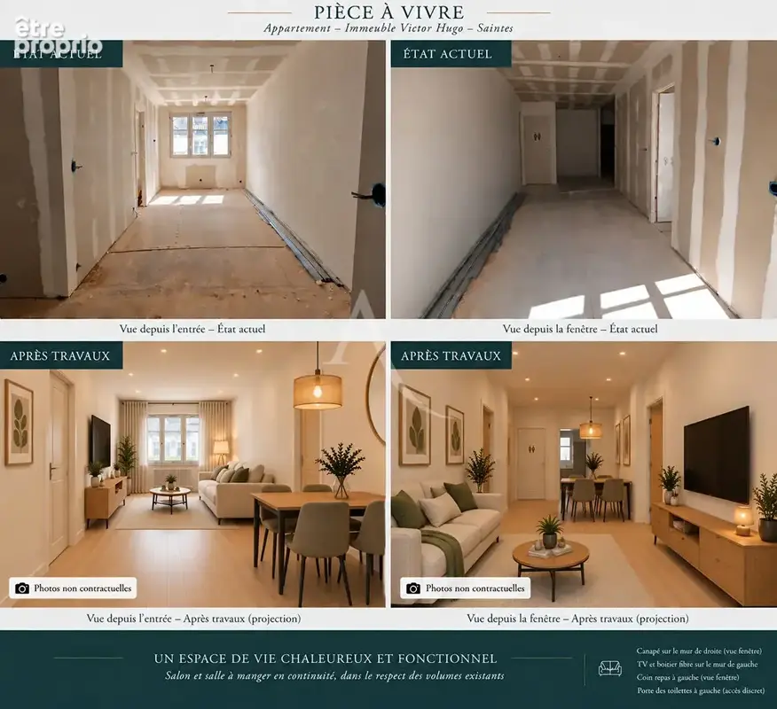 Saintes - immeuble de rapport - 3 t2 + laverie - réhabilitation en cours - photo 7